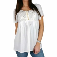 Ladies Misticon Whitney Chiffon Blouse White