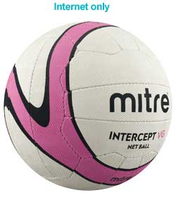 Intercept VG White and Purple Netball - Size 5