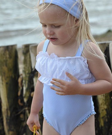 Sky Blue Mini Spot One Piece Swimsuit