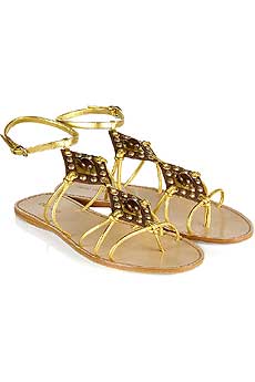 Leather Flat Gladiator Sandals