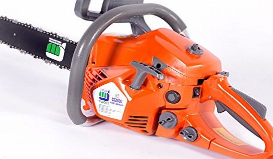 MJ Tools  High Power 38cc Easy Start Petrol Chainsaw - 16`` Bar - Quality Chain