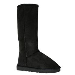 Female Edah Black Alcantara Casual in Black