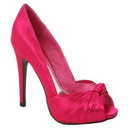 Female Tyrie Fuschia Satin Evening in Fuschia