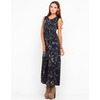 Motel Davina Maxi Dress in Black Smoke Print