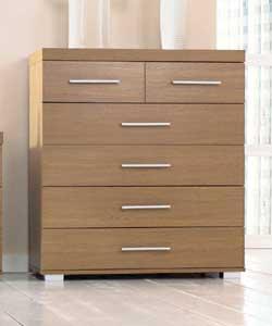 Oak 4 plus 2 Drawer Chest