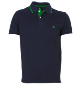 Tipping Navy Pique Polo Shirt