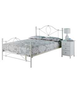 Metal Double Bed with Sprung Matt