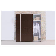 Large Sliding Wardrobe, Dark Chocolate