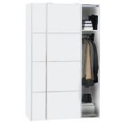 Small Sliding Wardrobe, White Finish