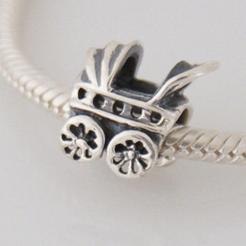 Pram - Pushchair - Baby Buggy - Genuine Solid 925 Sterling Silver European Charm Bead - Pandora style