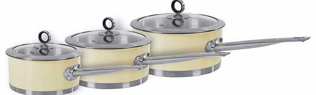 Accents 3 Piece Pan Set - Cream