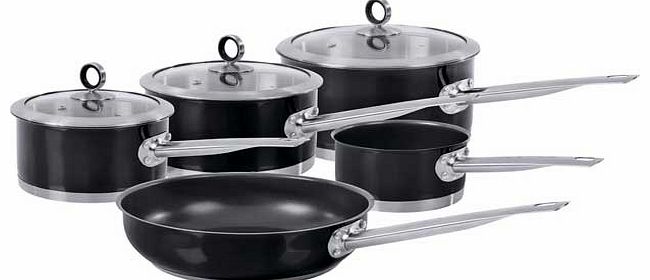 Accents 5 Piece Pan Set - Black