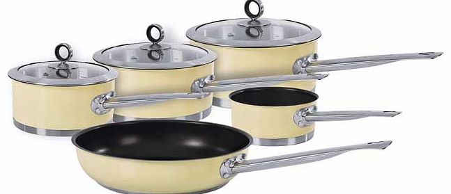 Accents 5 Piece Pan Set - Cream