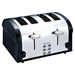 Accents Die Cast 4 Slice Toaster Black