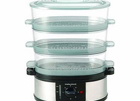 Three tier electric steamer