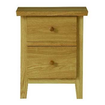 Avenue Oak 2 Drawer Bedside Table