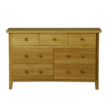 Avenue Oak Wide 4+3 Drawer Chest