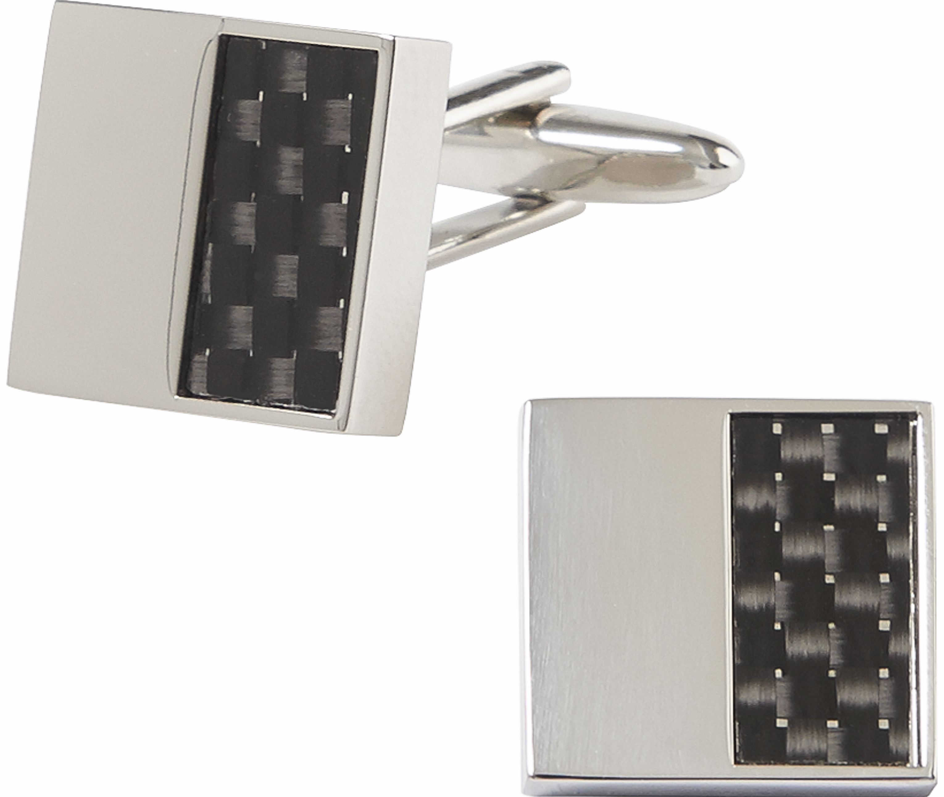 Black Carbon Hollow Fibre Cufflinks