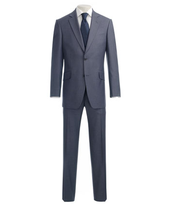 Mens Suit Moss Navy Herringbone Stripe