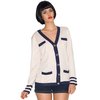 Milly Cardi - Cream & Navy