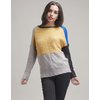 Brook Colour Block Jumper in Mustard & Grey