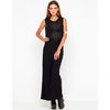 Motel Alexa Maxi Dress in Black with Beaded Cross