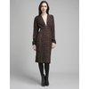 Motel Belinda Plunge Dress in Leopard Print