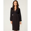 Motel Belinda Plunge Midi Dress in Black