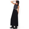 Motel Blake Cut Out Denim Maxi Dress in Black Wash