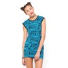 Motel Brook Cap Sleeve Bodycon Dress in Teal 90s