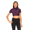 Motel Capture Crop Top in Tinsel Aubergine