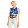 Motel Denie Crop Tie Shirt in Butterfly Daze