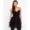 Motel Rocks Motel Fairy Dust Mesh Skirt Dress in Black