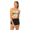 Motel Fonda Halterneck Crop Top in Lucid Garden