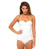 Motel Fruit Pastel Halterneck Swimsuit in White