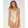 Motel Fruit Pastel Halterneck Swimsuit in Yellow