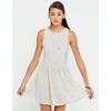 Motel Jada Skater Dress in Cream Polka Dot Print