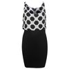 Motel Jenna Sleeveless Dress in Black and White