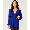 Motel Jet Plunge Neck Playsuit in Hyacinth