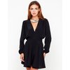 Motel Jetty Plunge Neck Dress in Black