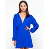 Motel Jetty Plunge Neck Dress in Sapphire