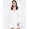 Motel Jetty Plunge Neck Dress in White