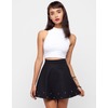 Motel Kadie High Waist Circle Skirt in Black and