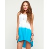 Motel Leyla Babydoll Dress in Dip Dye White