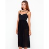 Motel Louise Sheer Midi Dress in Black Flocked