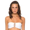 Motel Lunar Bandeau Bikini Top In White