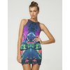 Motel New Zoe Bodycon Dress in Mirrored Island