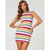 Motel New Zoe Bodycon Dress in Silver Rainbow