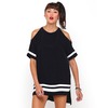 Motel Sav Cold Shoulder Dress in Black