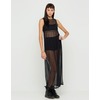 Motel Seren Sheer Maxi Dress in Black Mesh